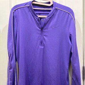 Nike Dri-FIT Running Pullover Women's Small Purple Long Sleeve Top Activewear